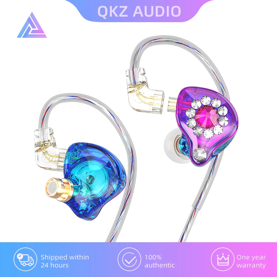 หูฟังเพชร AK6 Spark HIFI 1.2เมตร/2.5เมตรหูฟังนักดนตรีหูฟังมีไมโครโฟนแบบมีสายส่งคืนเสียงชุดหูฟังเกมกีฬา