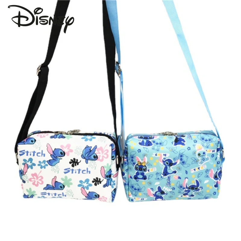 Disney Stitch New Children's Shoulder Messenger Bag Cartoon Children's Oblique Bag Luxury Brand Casual Girls Mobile Phone Bag