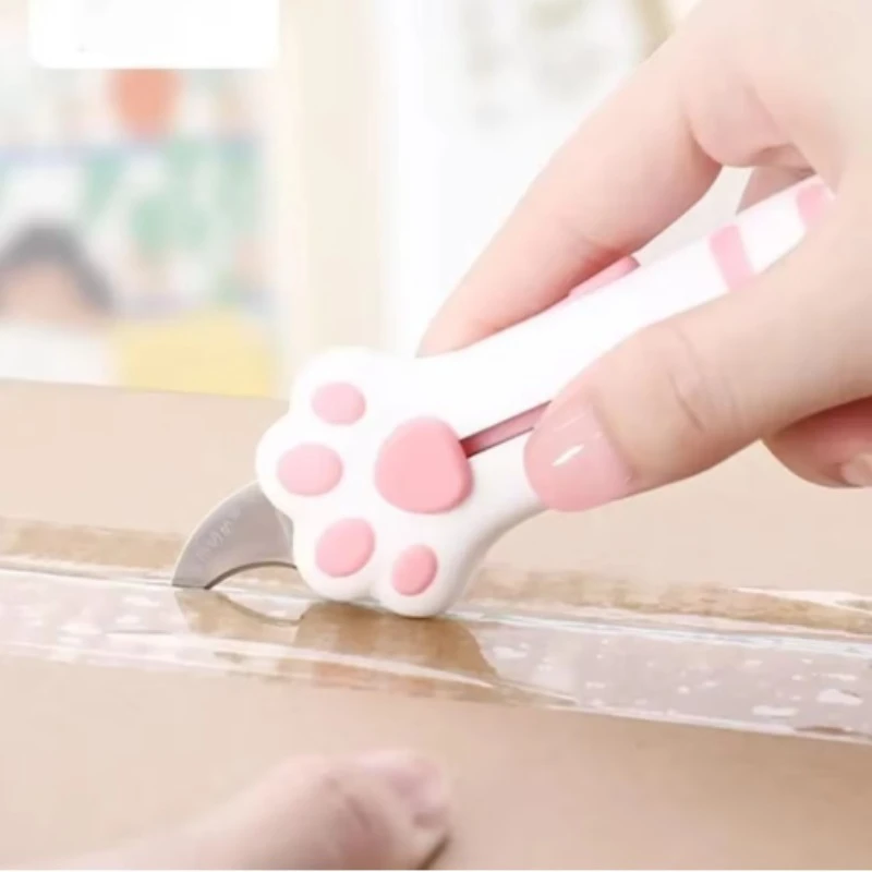 Ute Cat Paw Sharp Box Cutters Mini Portable Cat Claw Utility Knife Creative Hand Account Decor Paper Cutting Tools Art Supplies