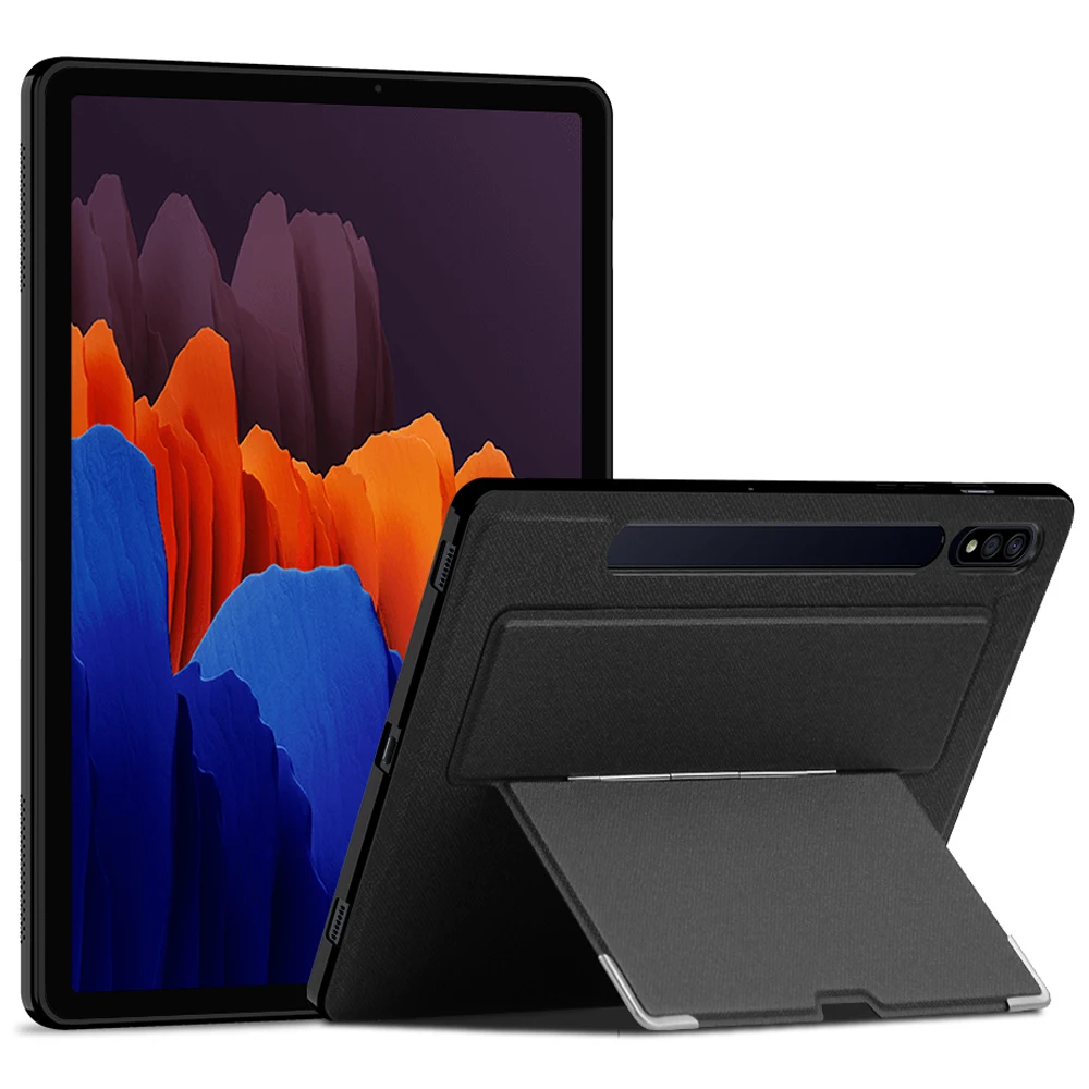 

Чехол для Samsung Galaxy Tab S7 + из искусственной кожи с покрытием для ПК и планшета с задней подставкой