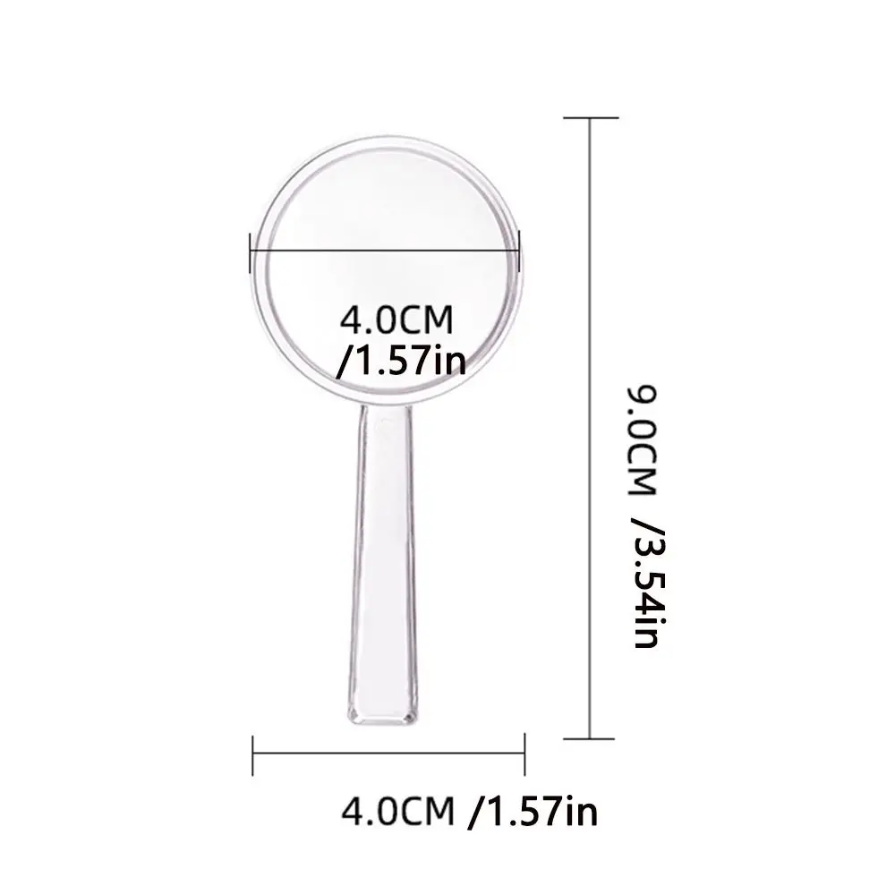 10 pçs mini lupa fresnel lente transparente de alta definição crianças lupa 3x bolso portátil jornal