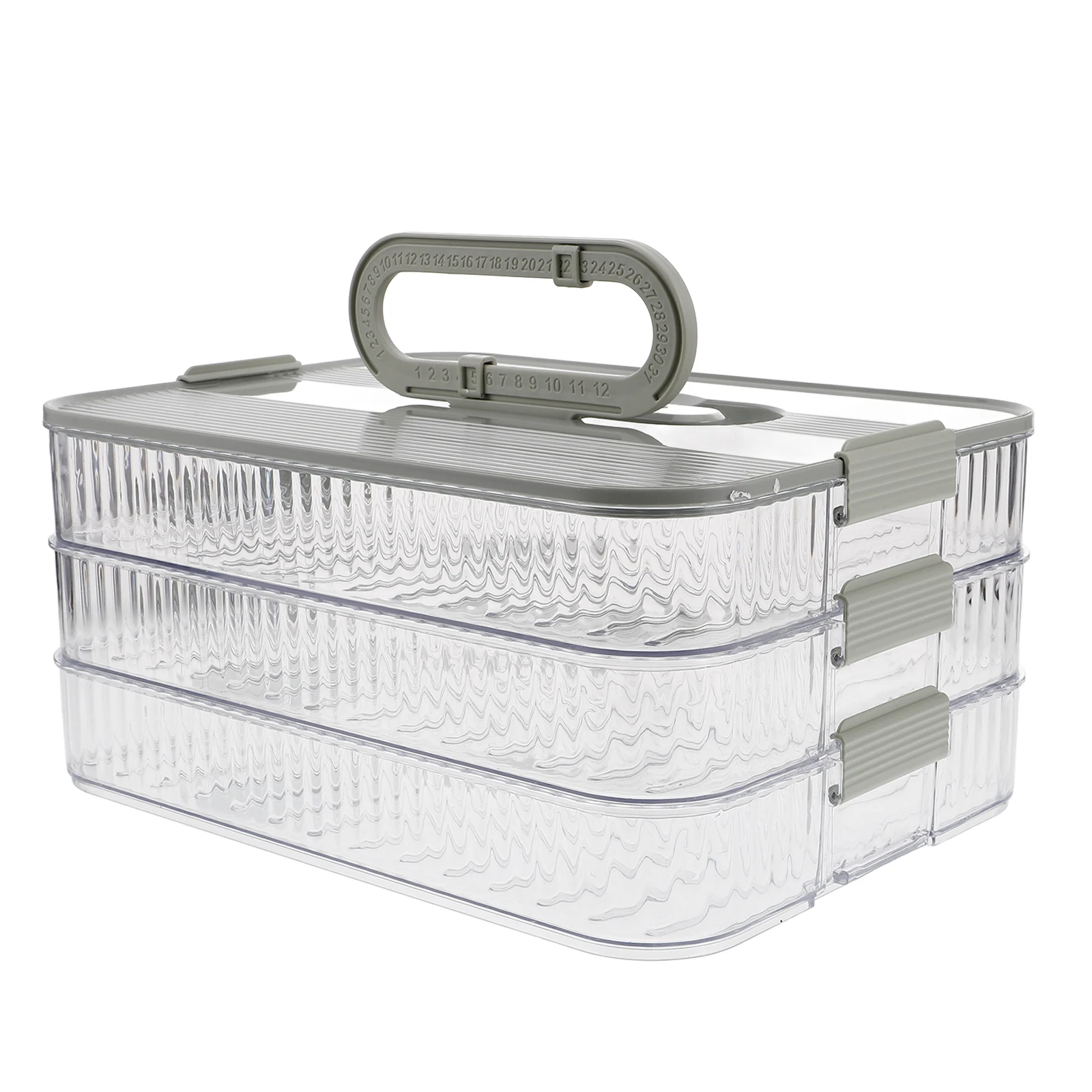 

Refrigerator Storage Box Multilayer Meat Containers Large Capacity Food Prep Detachable Insulation Vegetable Soup Freezer Snack