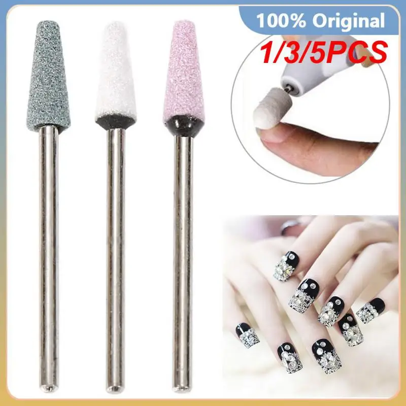 1/3/5 Stks Type Korund Nail Boor Frees Cutter Keramische Stenen Bits Elektrische Vijlen Manicure Machine Apparatuur Nail Tools