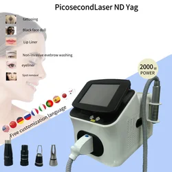 2000W Portable picolaser tattoo removal 532nm 1064nm 755 nm tattoo removal ND YAG picosecond laser eyebrow removal