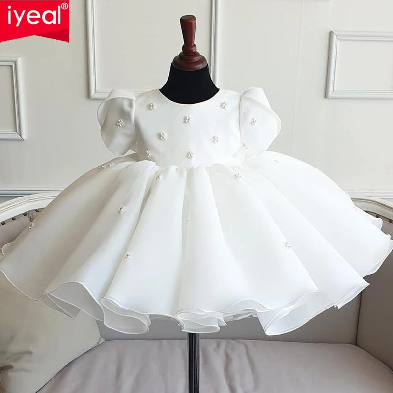 Elegant Princess Baby Girls Dresses for Eid Formal Occasions Kids First Communion Dresses for Children Wedding Birthday Baptism