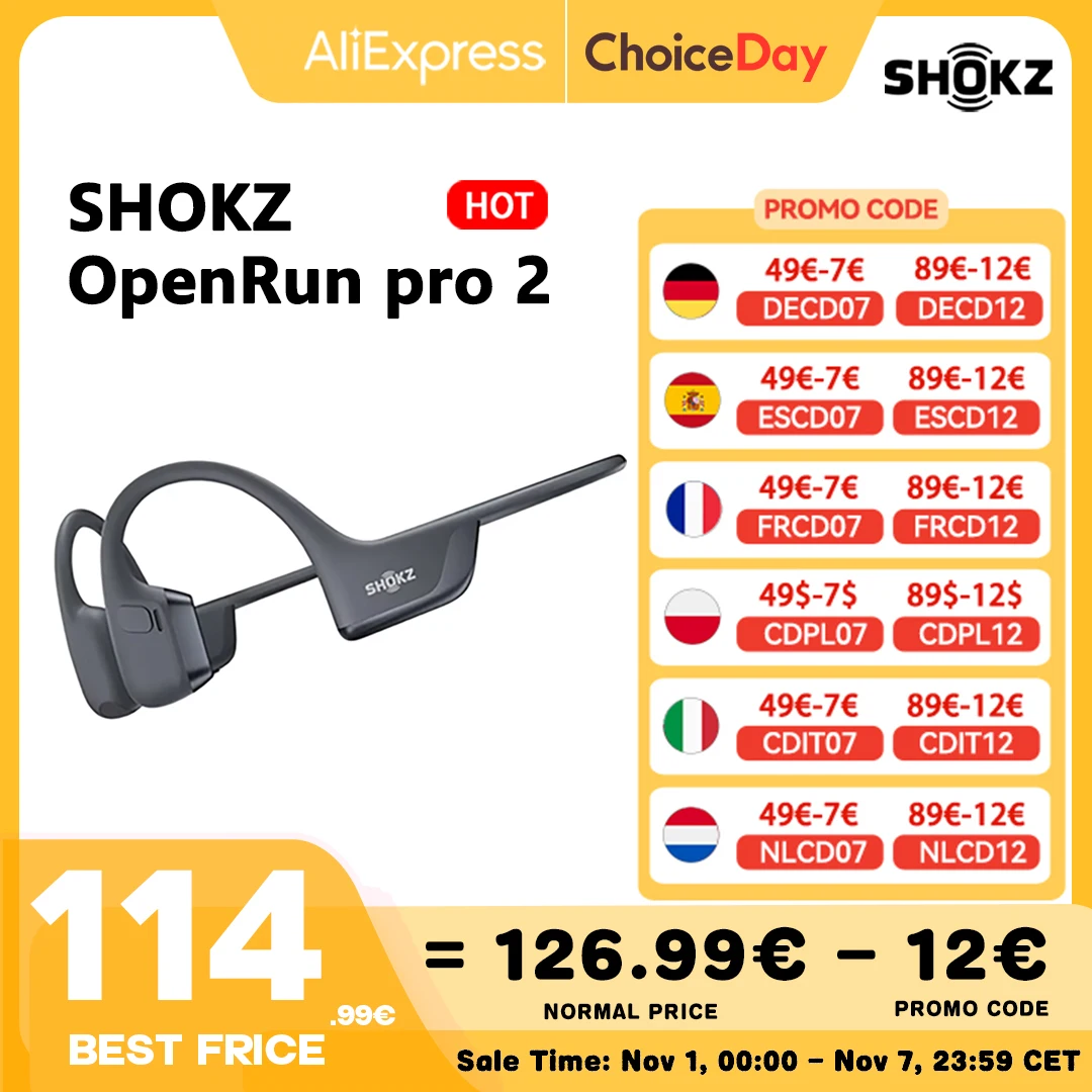 SHOKZ OpenRun Pro 2 os son sport casque ouvert oreille couteurs Bluetooth 5.3 suppression du bruit Microphone IP55 tanche