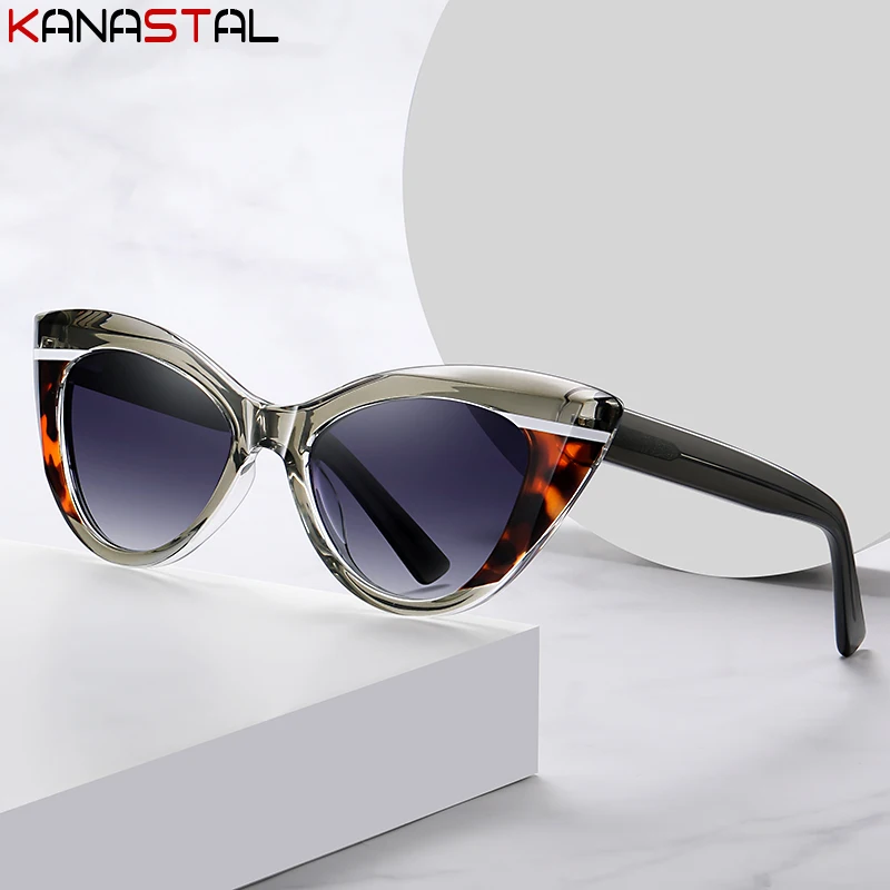 Women Polarized Sunglasses UV400 Sun Glasses Men Acetate Fibre Butterfly Eyeglasses Frame Driving Party Anti Glare Shade Eyewear