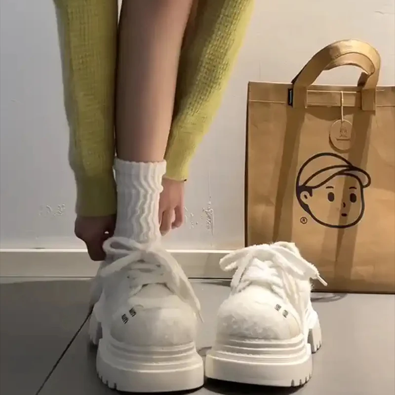 Zapatos de plataforma Vintage de diseñador para mujer JK Mary Jane, zapatos con cordones a la moda, zapatos elegantes de tacón grueso para primavera 2025