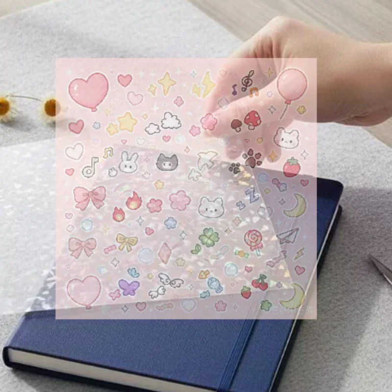 10 Sheets Waterproof Cold Laminating Film Self-adhesive Paper Film DIY Package Card Photo Laminating Film