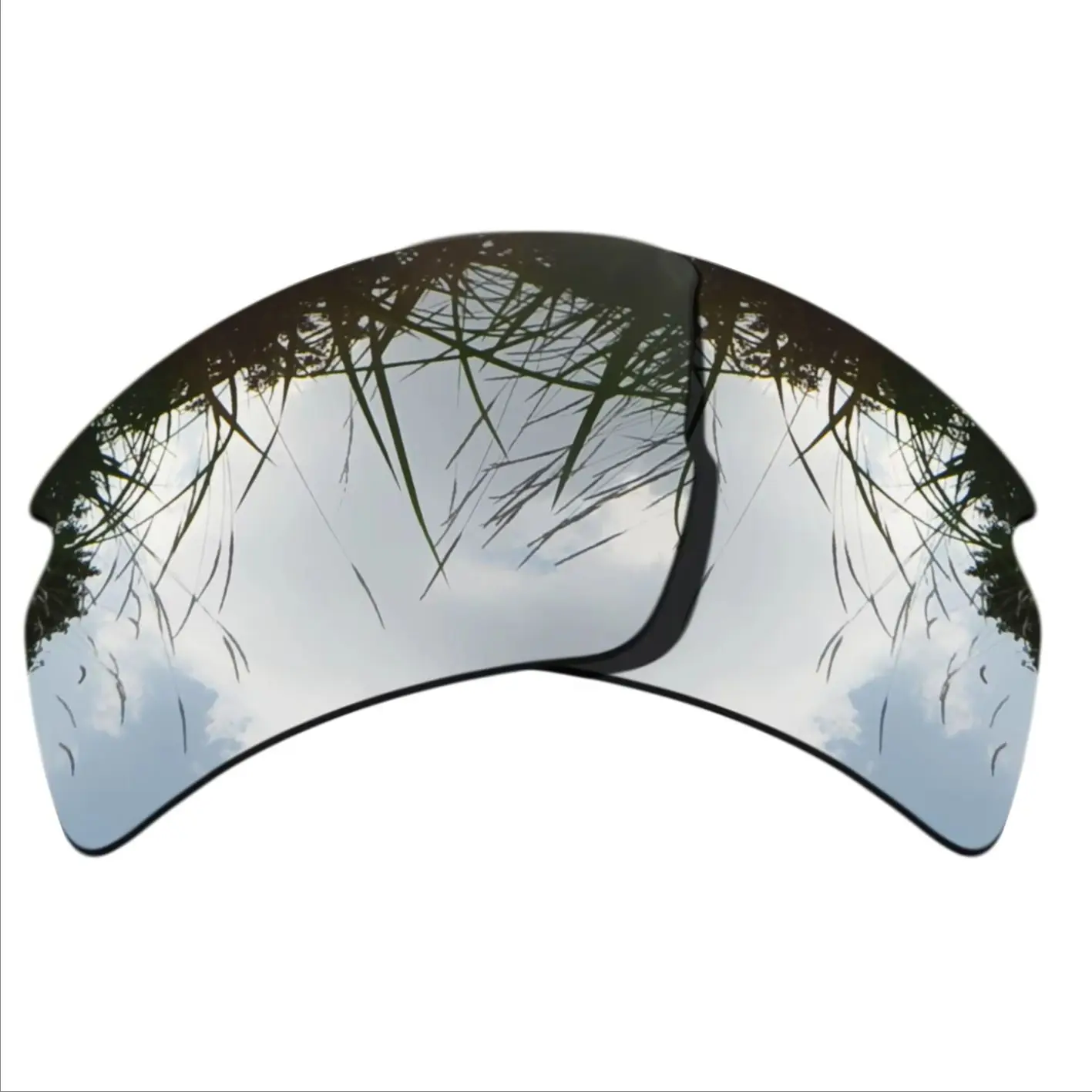 Серебристые титановые сменные поляризационные линзы с защитой от царапин для солнцезащитных очков Oakley Flak 2.0 XL