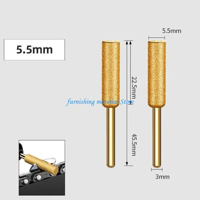 

Y5GD Sharpening Burr Grinding Stone Bit Tool for Optimally Chain Efficiency 2pcs