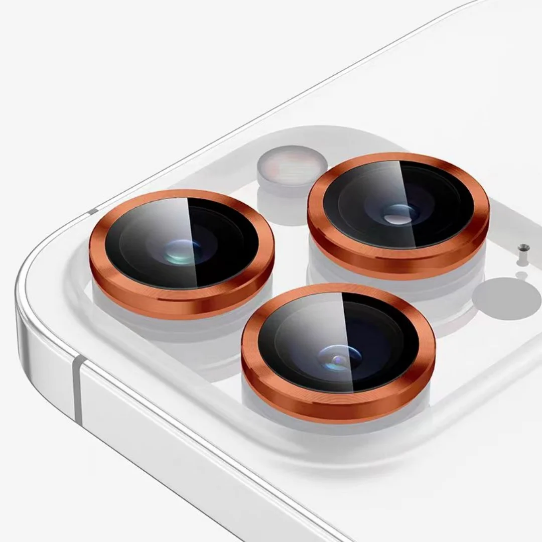 Metal Camera Lens Protector for iPhone 15 Pro Max 9H Tempered Glass Camera Cover for iPhone 14 Pro Max 15 Plus 11 12 13 Mini