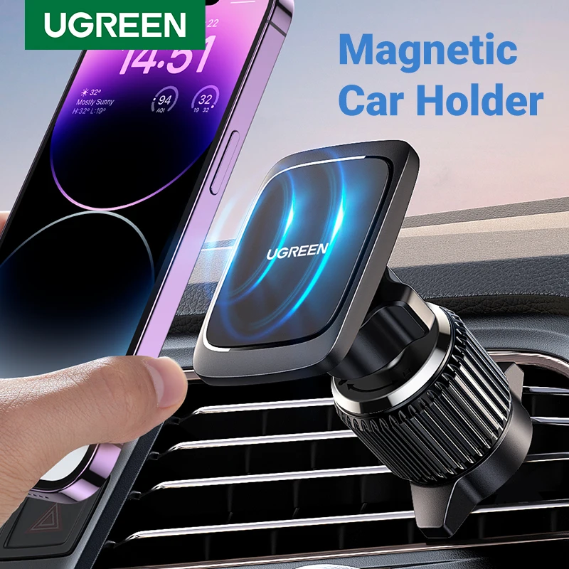 【New-in Sale】UGREEN Magnetic Car Phone Holder Air Vent Phone Mount Universial For iPhone 15 14 13 Pro Xiaomi Samsung Cell Phone