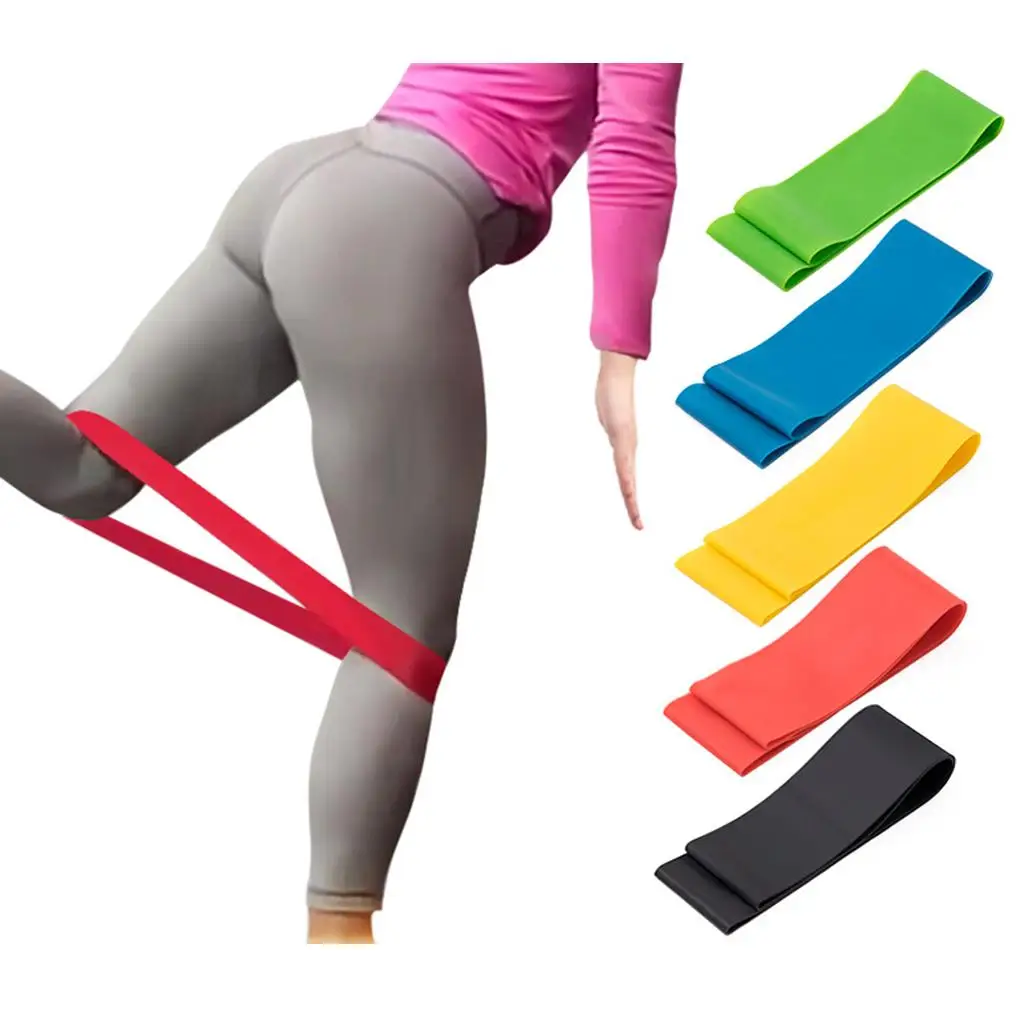 Exercise Resistance Latex Loop Bands Durable Gym Bands for Legs Glutes Arms Stretching Rehab Therapy