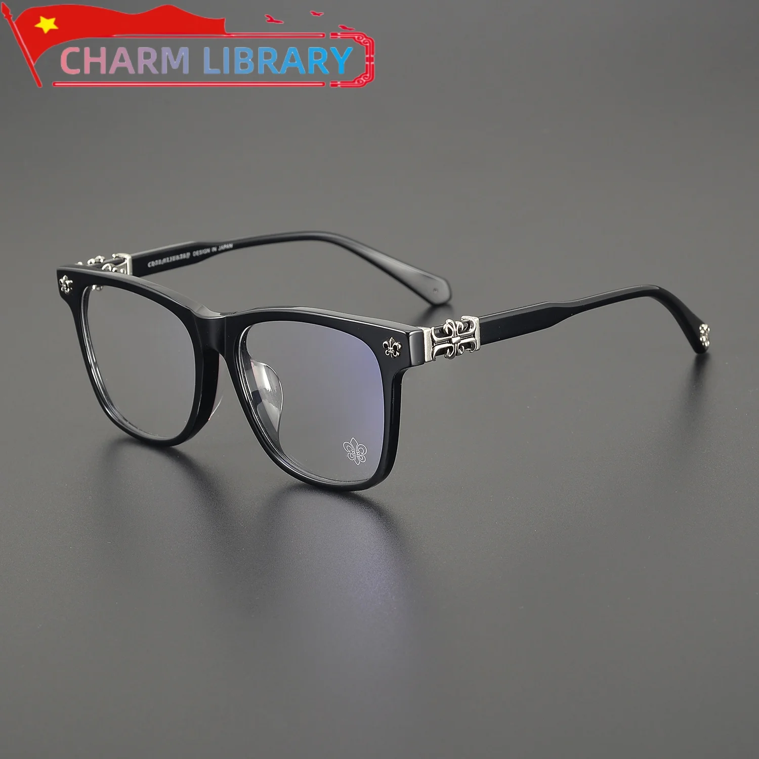 Men Prescription Glasses Black Acetate High Quality Punk Anti-Blue Designer Style Retro Luxury Reading Eye Frames For Women