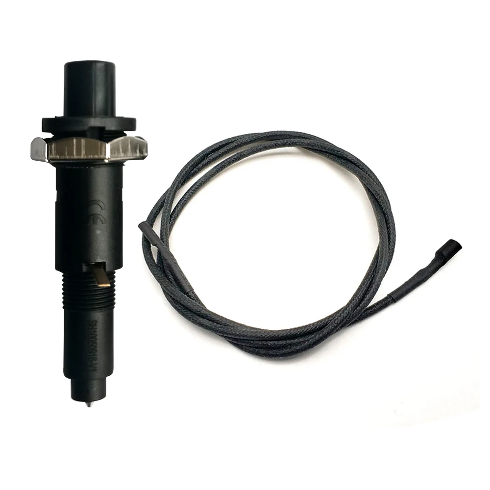 Camping Black Maple Leaf Piezoelectric Igniter Kit 900mm High Temperature Resistance Ignition Wire Round 2.3 Terminal Assembly