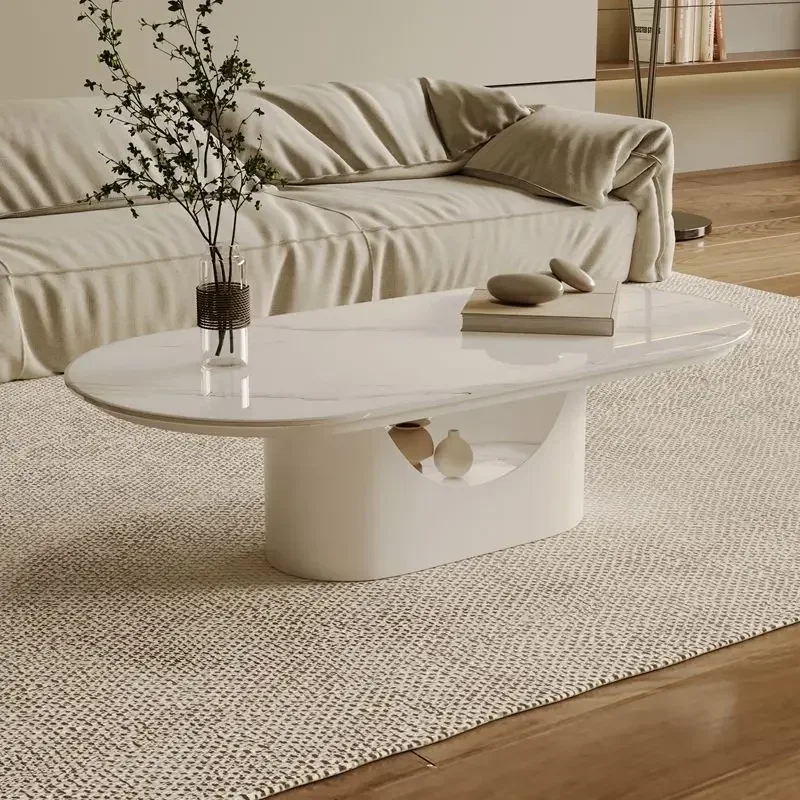 

Белый уникальный журнальный столик, минималистичный креативный домашний уголок, дизайн, центральный стол для гостиной, отеля, Mesa Redonda, современная мебель