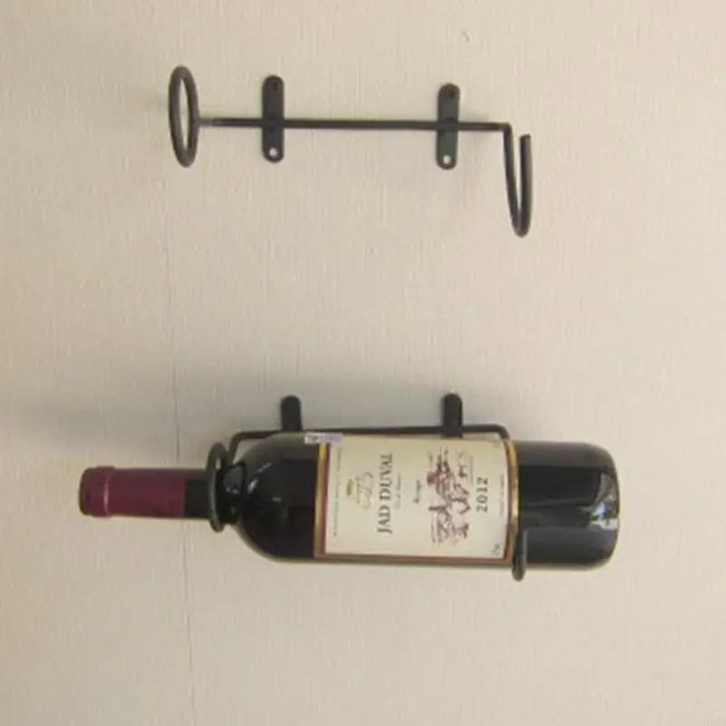 Wein Display Halter Weinregal Wandbehang Weinständer Schmiedeeisen Material N2UD