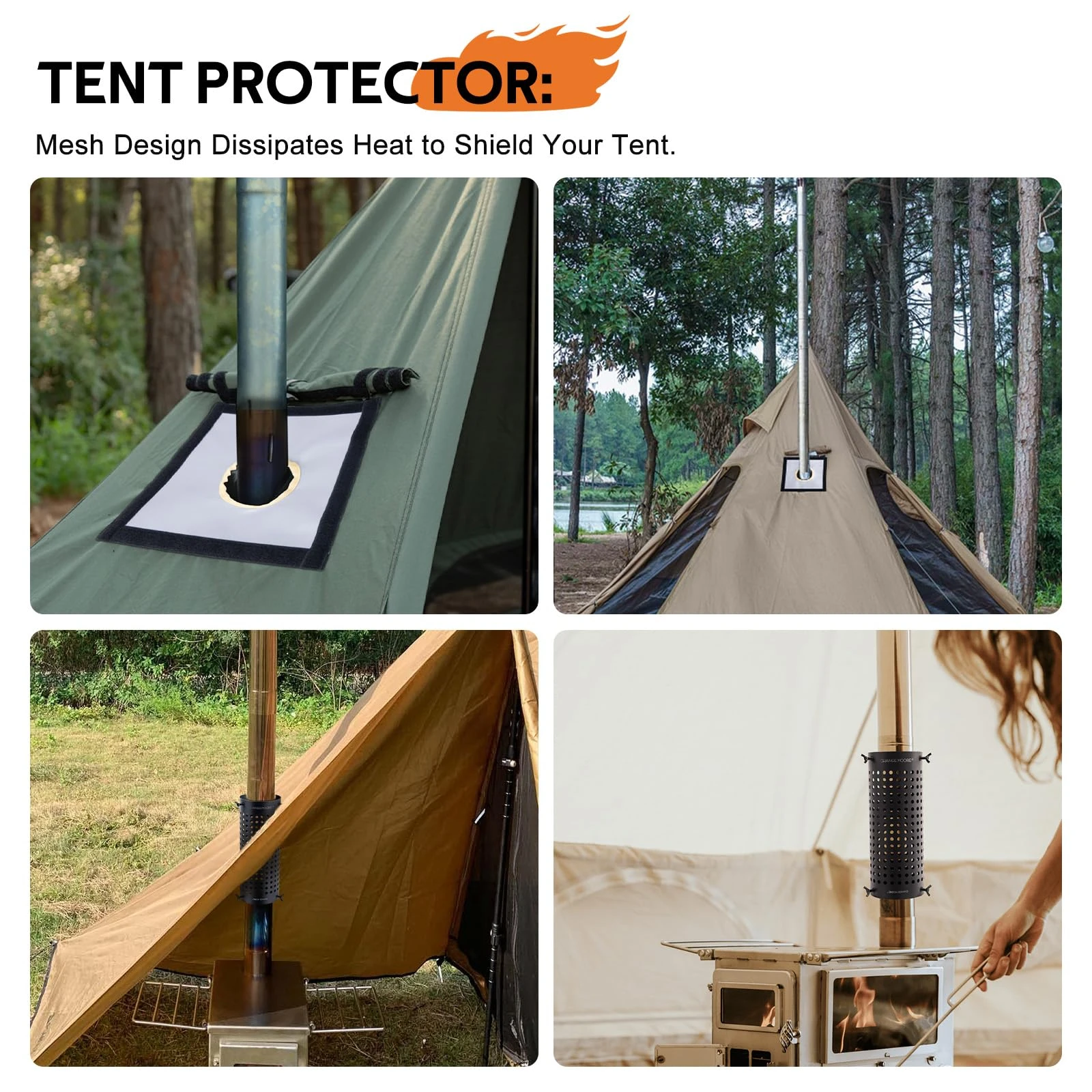 

Огнеупорная ткань Goture для дымоходов, палаток, защиты от ожогов, из стекловолокна, для кемпинга и активного отдыха