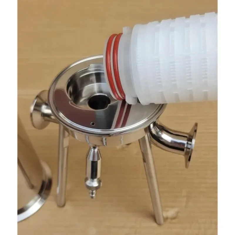 10 Inch Water Filter Cartridge Housing Sanitary Stainless Steel 316L for Water Treatment System view 6