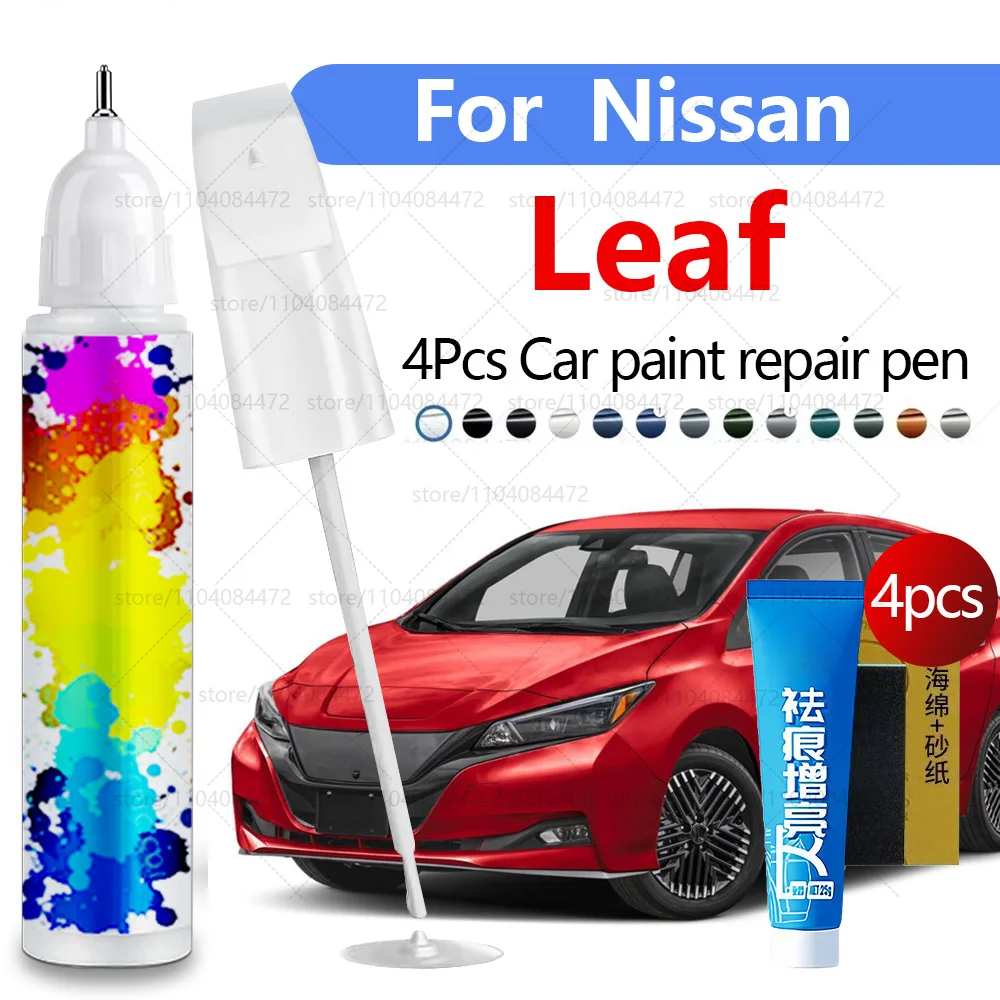 

Ручка для ремонта автомобильной краски для 2010-2025 Nissan Leaf, аксессуары для ремонта царапин, 4 шт., синий RAY, белый QAK Sliver K23, черный KH3
