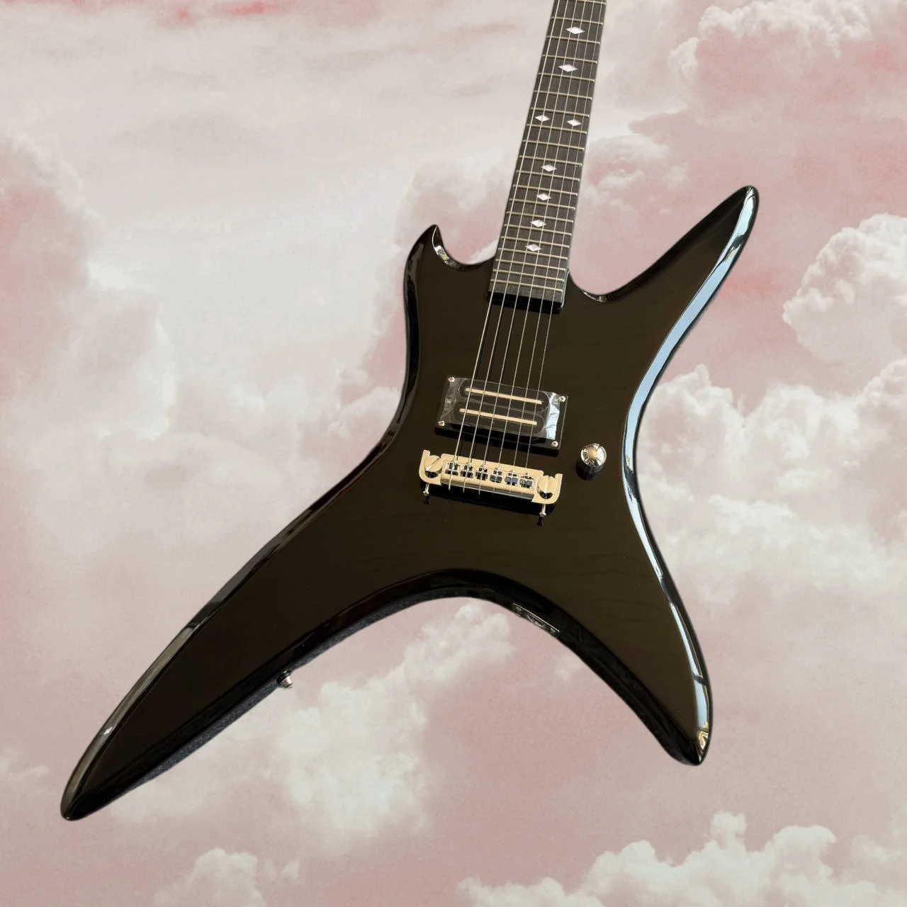 Free Shipping Black Alien-Shaped BC Style Guitar Mockingbird Model Gift  Minimalist Circuit Rock Lovers Pro-Level Guitar Player