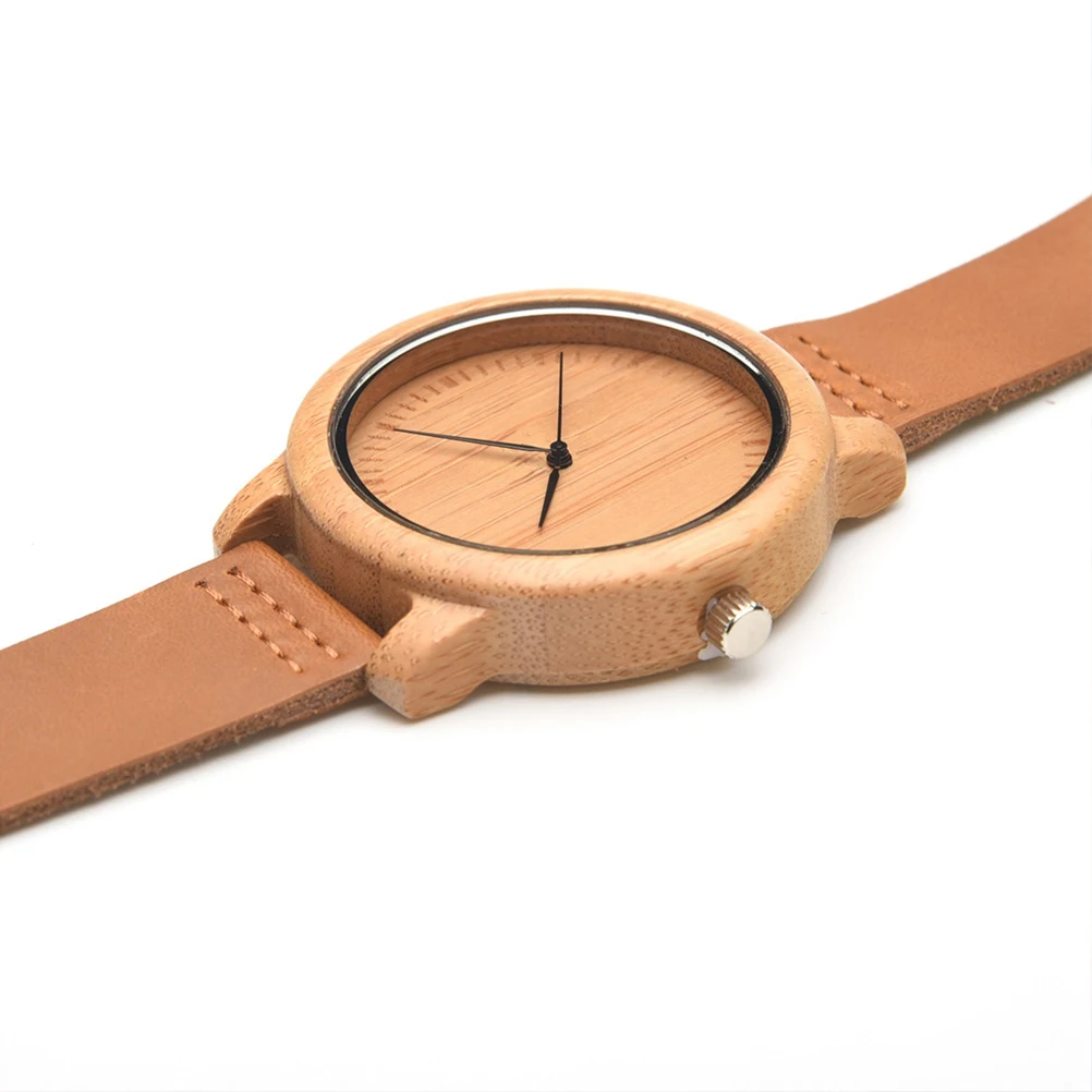 

Bamboo Watch Men Wristwatch Elegant Casual Lightweight Wood Watch Chic Fashion Durable Strap Suitable Occasion