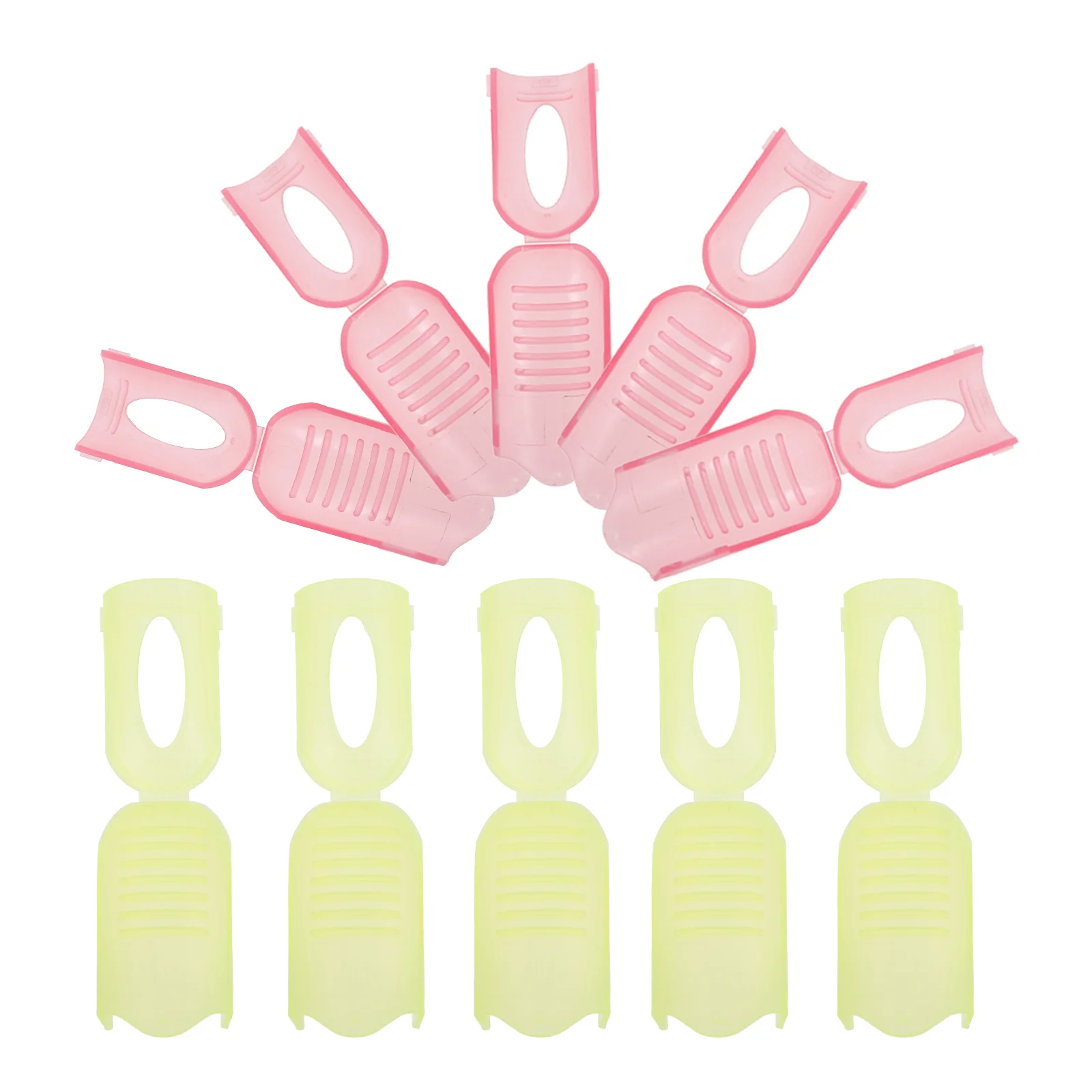 

10Pcs Nail Polish Remover Cap Clip Adjustable Wrap Tool Secure Grip Plastic Nail Clip Acrylic Gel Remover Snail Polish Removers