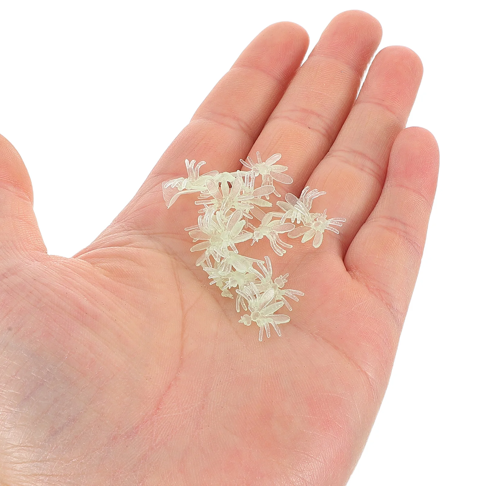 200 قطعة توهج الظلام هالوين وهمية البعوض البق الزينة البلاستيكية للداخلية في الهواء الطلق الحشرات نموذج اللعب المزحة الأدوات