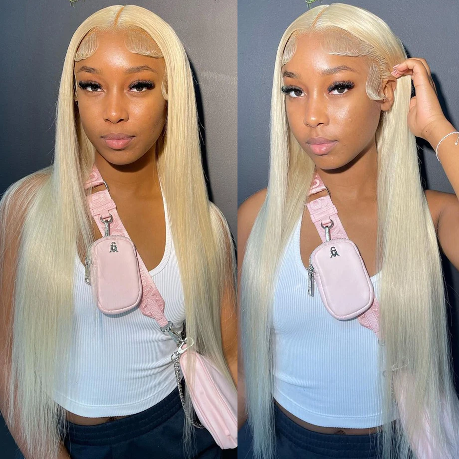 613 Blonde Straight Lace Frontal Wig 13x6 HD Lace Front Wig Brazilian Human Hair Wig Honey Blonde Glueless Wigs for Black Women