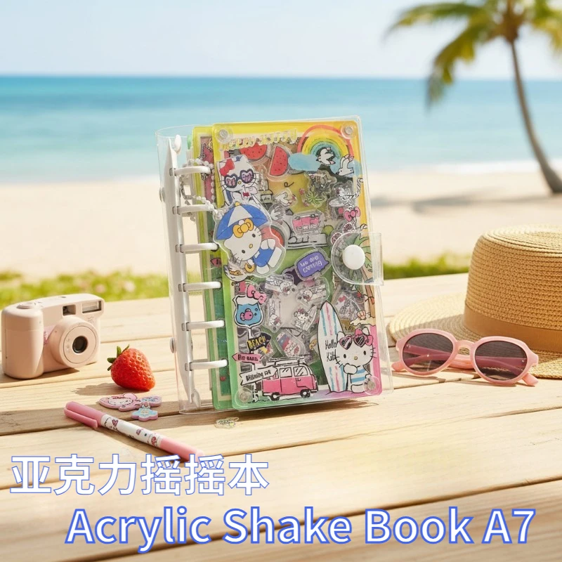 

Acrylic Shake Book A7 Classic Shorthand Diary Handbook Loose-leaf Book Student Stationery Sticker Friends Kawaii Collection Gift