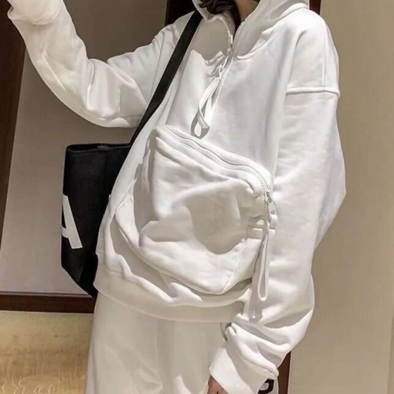 

plus Size Hoodie Women's Zipper keted Sweatirt Spring Autumn Casual Comfortable Korean Sle Long Sve Loose Fit Top