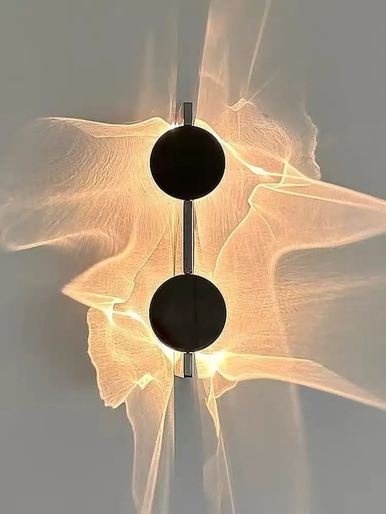 

Итальянский простой стиль, креативный волнистый световой эффект, светодиодные настенные светильники, художественные креативные светильники для спальни, украшения дома, люстры