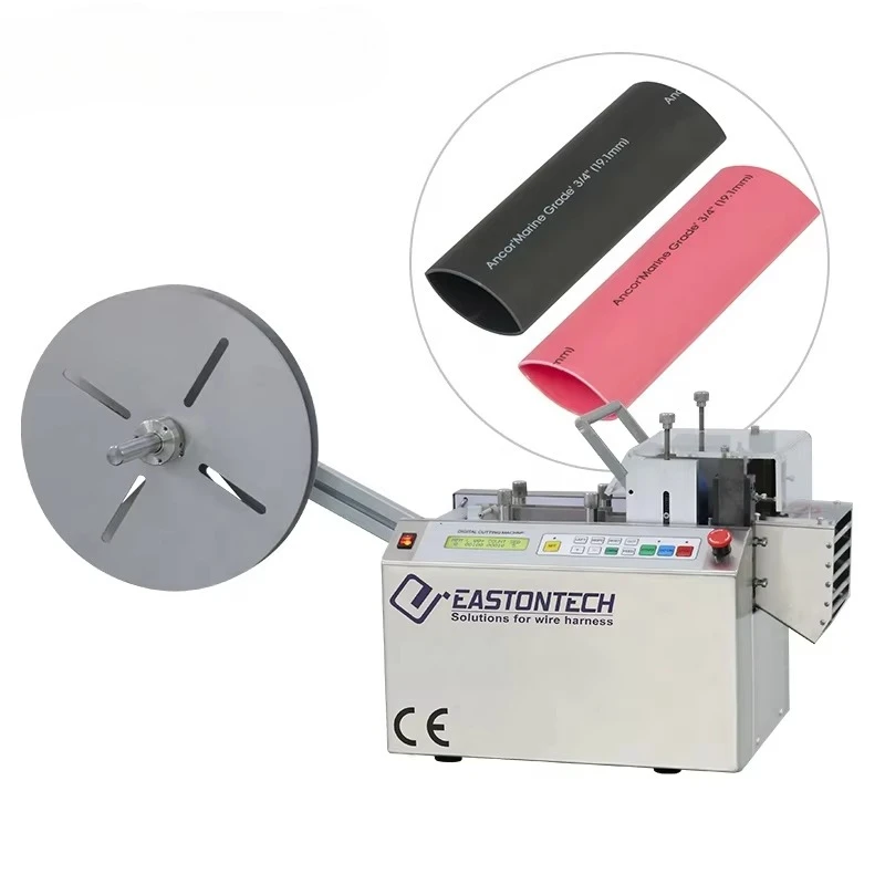 EW-1250 Shrink Tube Hose Rubber Tin/copper Plate Braided Silicon Vinyl Plastic Film PVC Fiberglass Cutter Unicut Cutting Machine