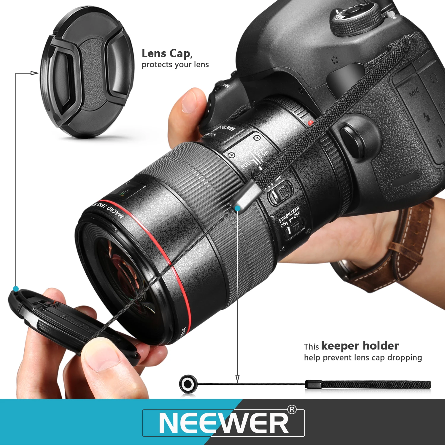 NEEWER ND/CPL/UV/FLD/Close Up Kit di accessori per filtri e lenti con ND2 ND4 ND8, filtri di chiusura (+ 1/+ 2/+ 4/+ 10), cappuccio per lenti a