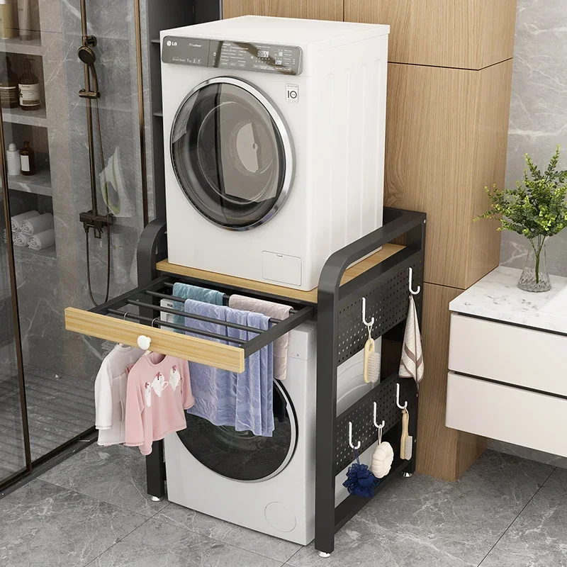 Washing Machine Shelf Household Above Storage Rack Balcony  Dryer Stacking Hanger Multifunctional Storage Rack