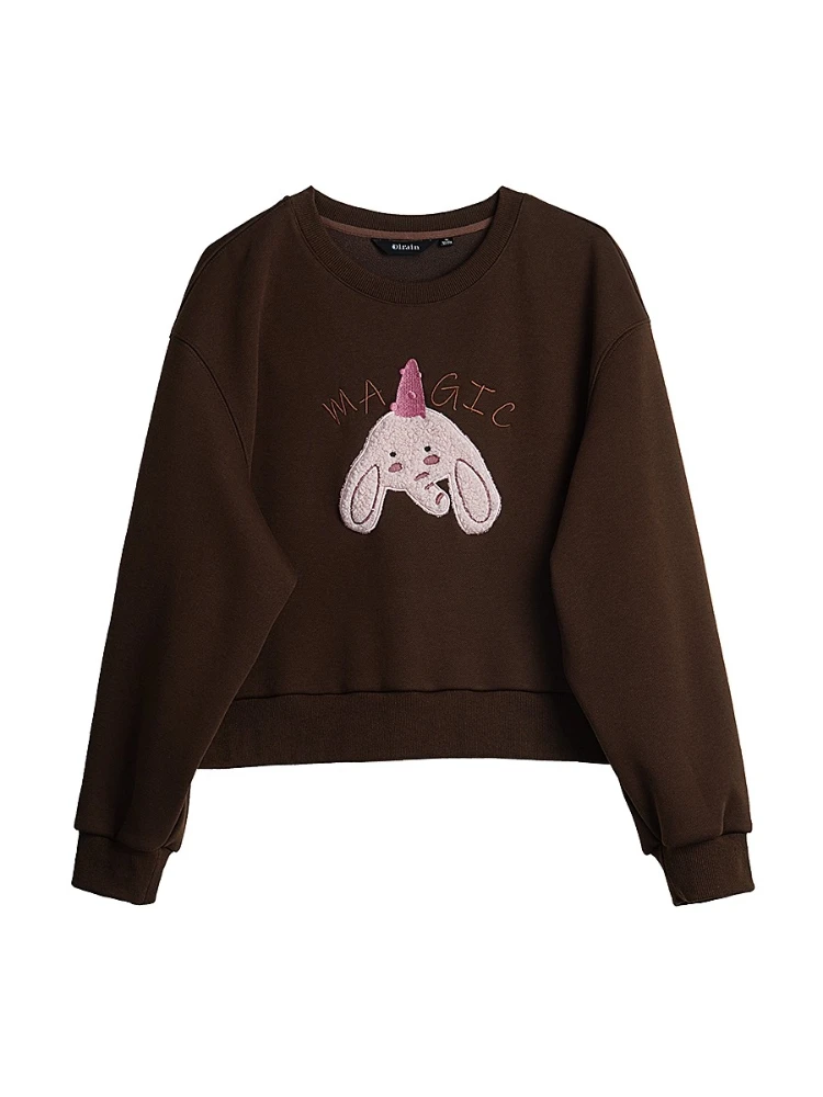 OLrain Woman Sweatshirts 2025 Autumn Casual O-neck Long-sleeve Pullover Sweater Loose Fashion Knit Women's Clothing O57QR000365