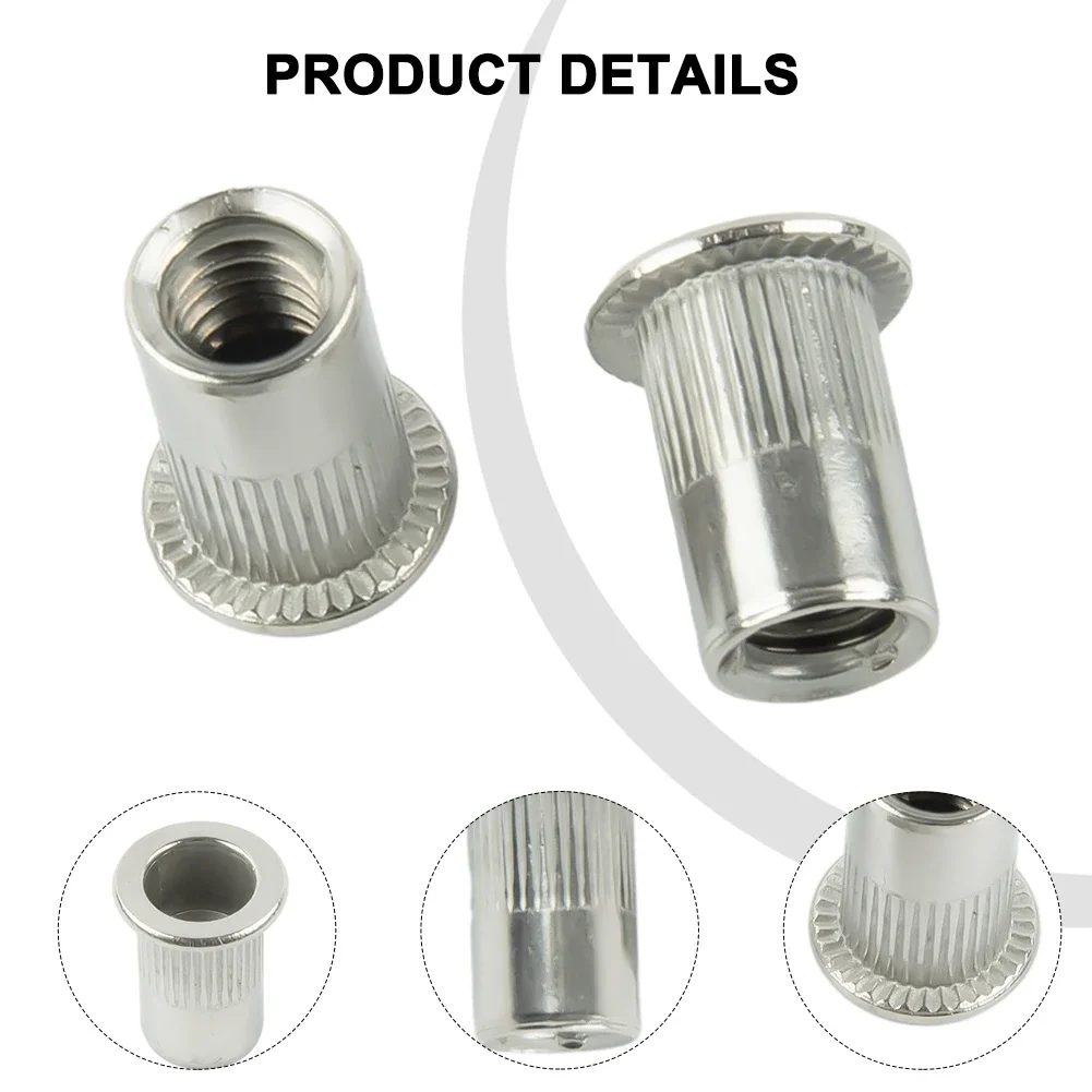 Automotive Decoration Rivet Nuts Stainless Steel 1/4\\\