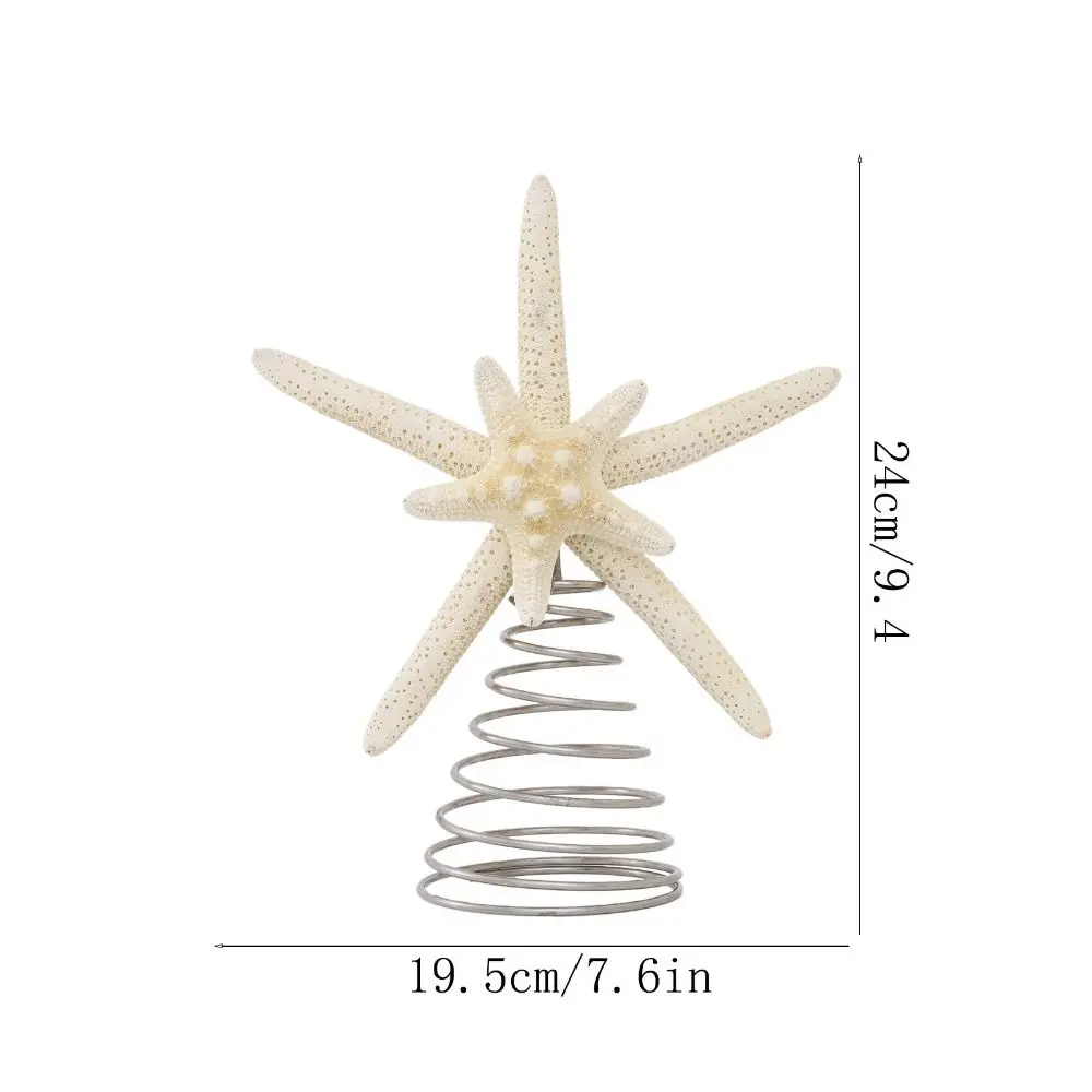 Iron Festive Starfish Decor Handmad Display Star Treetop Decorations Crafts Classic Design Starfish Treetop Ornament