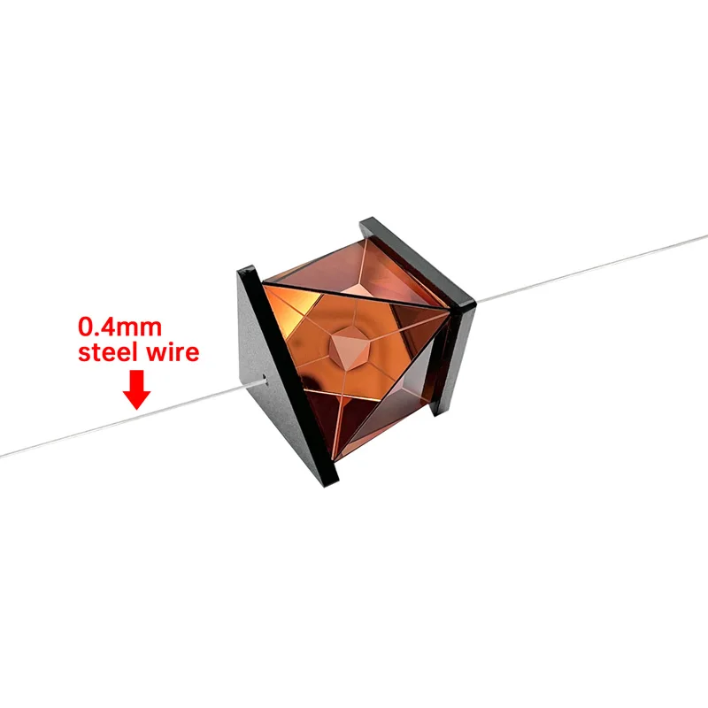 라이카 토탈 스테이션 측량용 0.4mm 강철 와이어 로프 설치에 적용 가능한 구리 360도 미니 프리즘