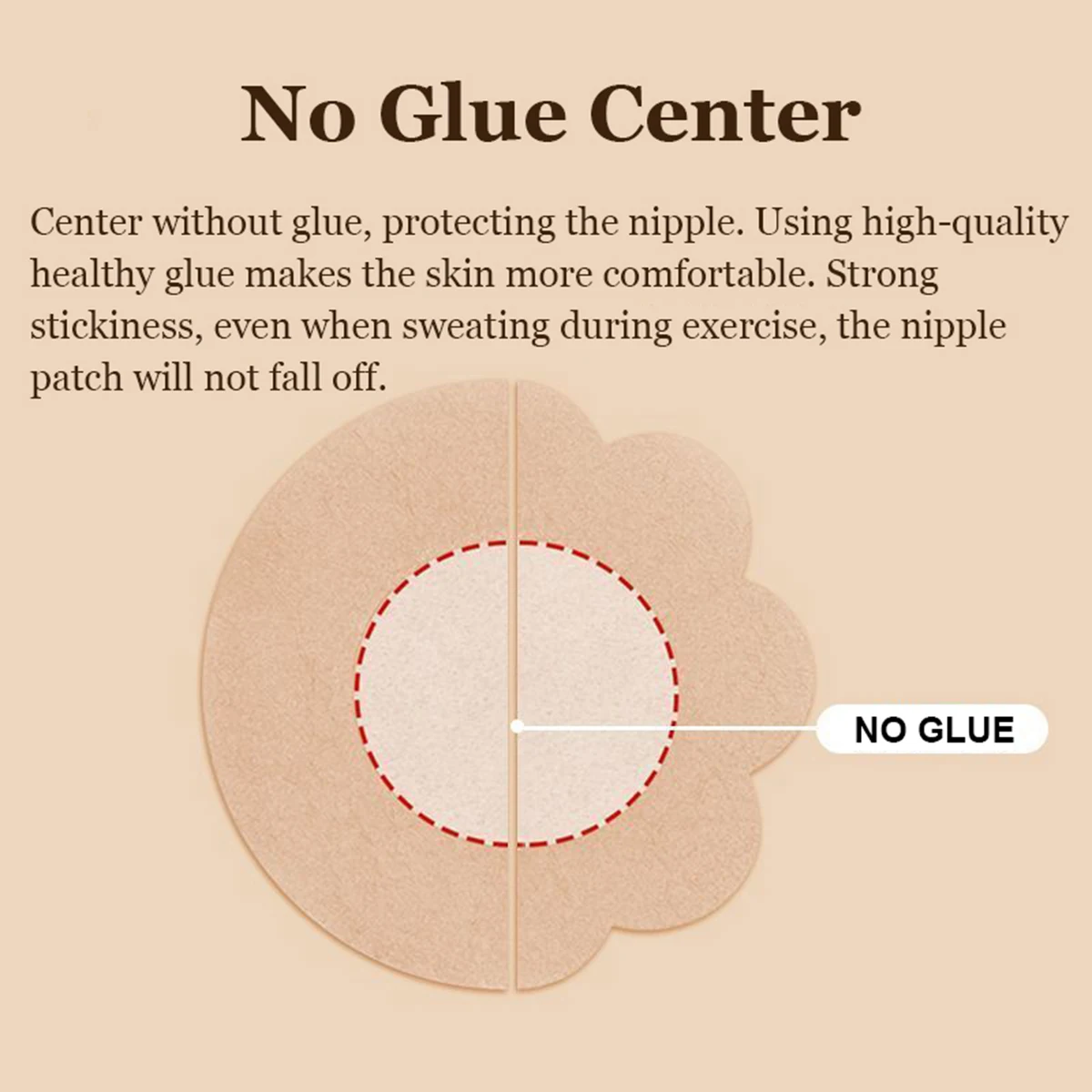 60 قطعة غطاء الحلمة غير المنسوجة سلس لا أثر منع النتوءات لزجة غير مرئية الثدي الرياضة تنفس مقاوم للماء #2