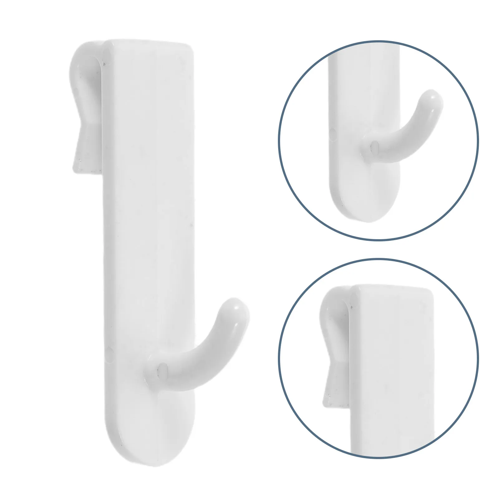 35Pcs Grid Wall Display Hooks White Wire Shelf Hanging Hooks for Home Organizer Retail Store Merchandising Solutions