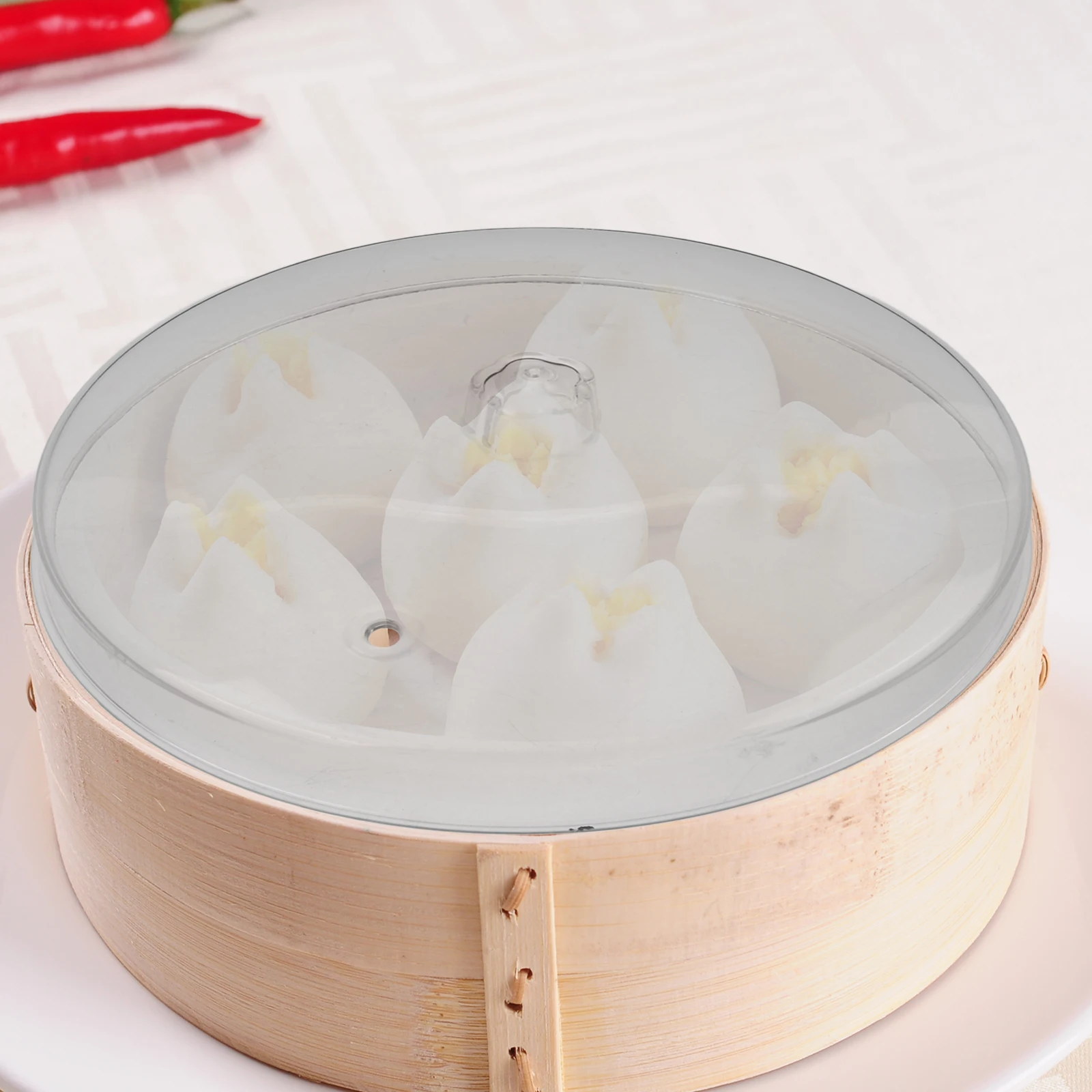 

Steaming Dome Transparent Heat Resistant Food Serving Lid Versatile Pot Cover For Pan Steamer Multifunctional Round Protective