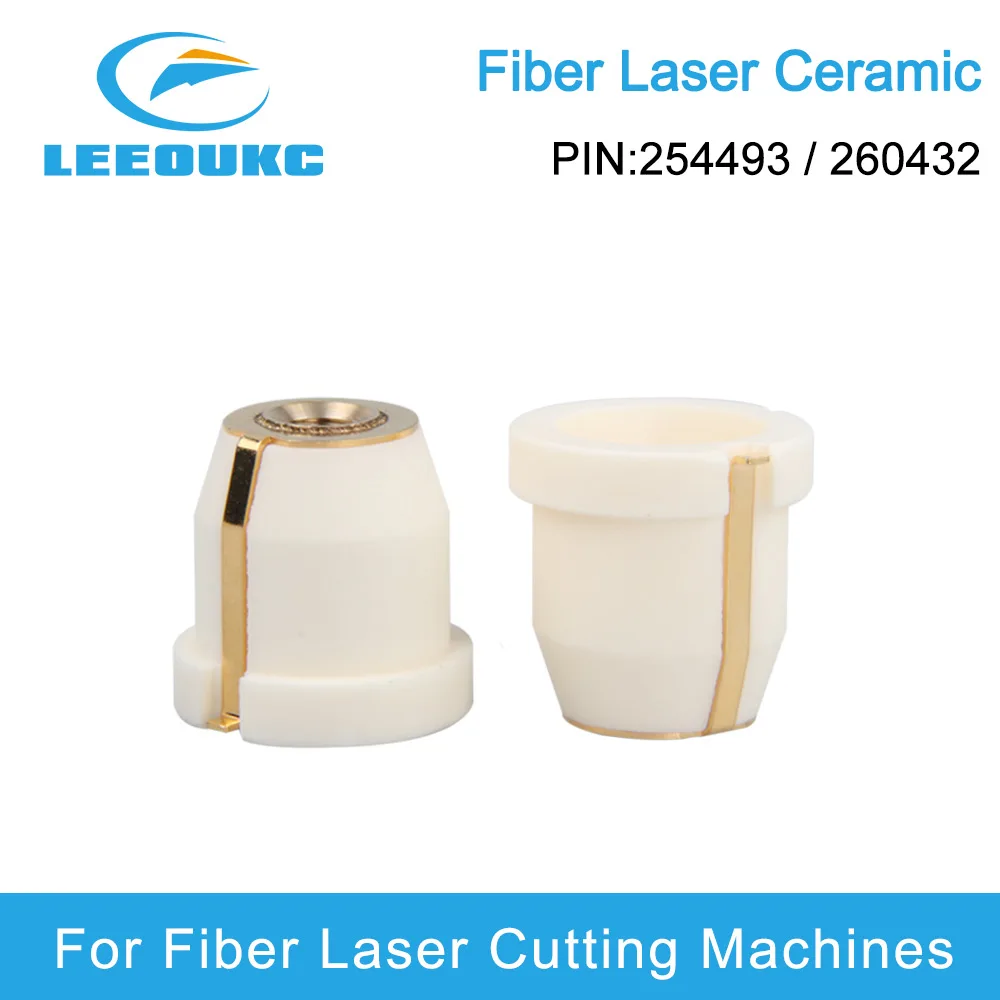 LEEOUK High Quality Laser Ceramic Nozzle Holder OEM PIN 254493 / 260432 For Fiber Laser Cutting Head