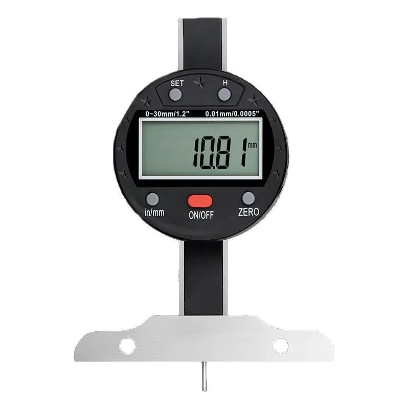 

Digital Depth Gauge Thousand Percent Meter Electronic Gauge 0-200mm High Precision Fine Rod Depth Gauge