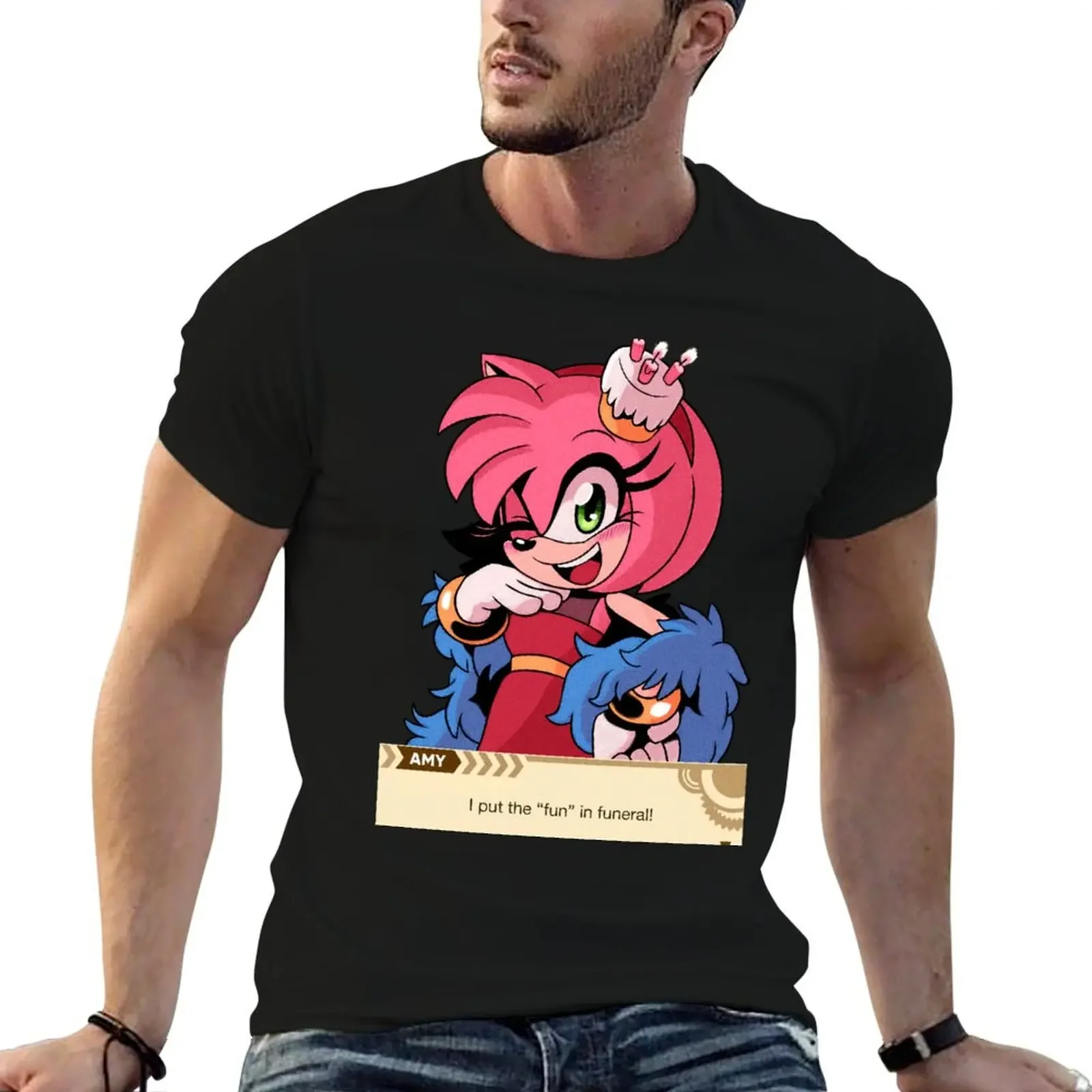 T-shirt Amy Rose T-shirt personalizzata con grafica street wear t-shirt estiva da uomo