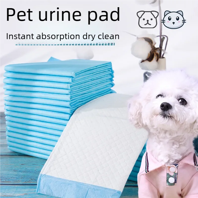 Pañal súper absorbente para mascotas, almohadillas para orinar de entrenamiento para perros, desechables y gruesos para gatos, pañales para perros, estera de jaula, suministros para mascotas, orinal para cachorros