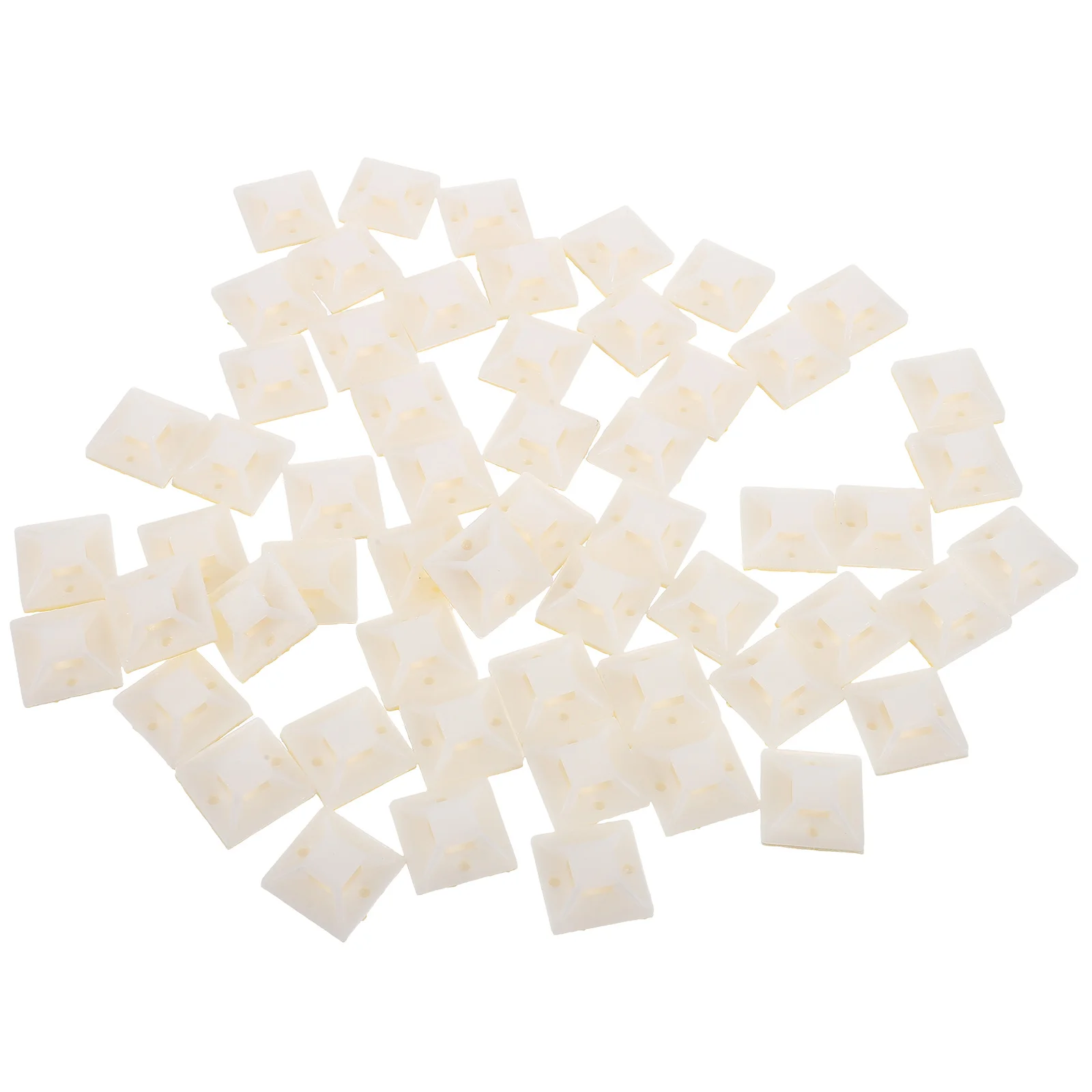 

500 Pcs Cable Tie Base Mount Adhesive Mounts Adhesive-backed Zip Mounting Squares Ties Anchors Holder Electric Wire