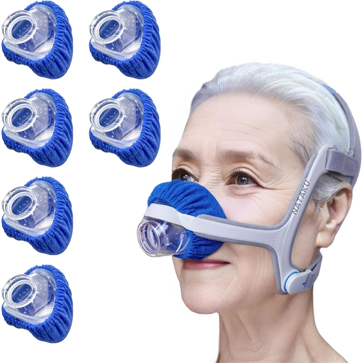 ABTX 6 عبوات من بطانات قناع الأنف CPAP القابلة لإعادة الاستخدام لـ N20، أغطية قناع C Pap مع نسيج مسامي #1