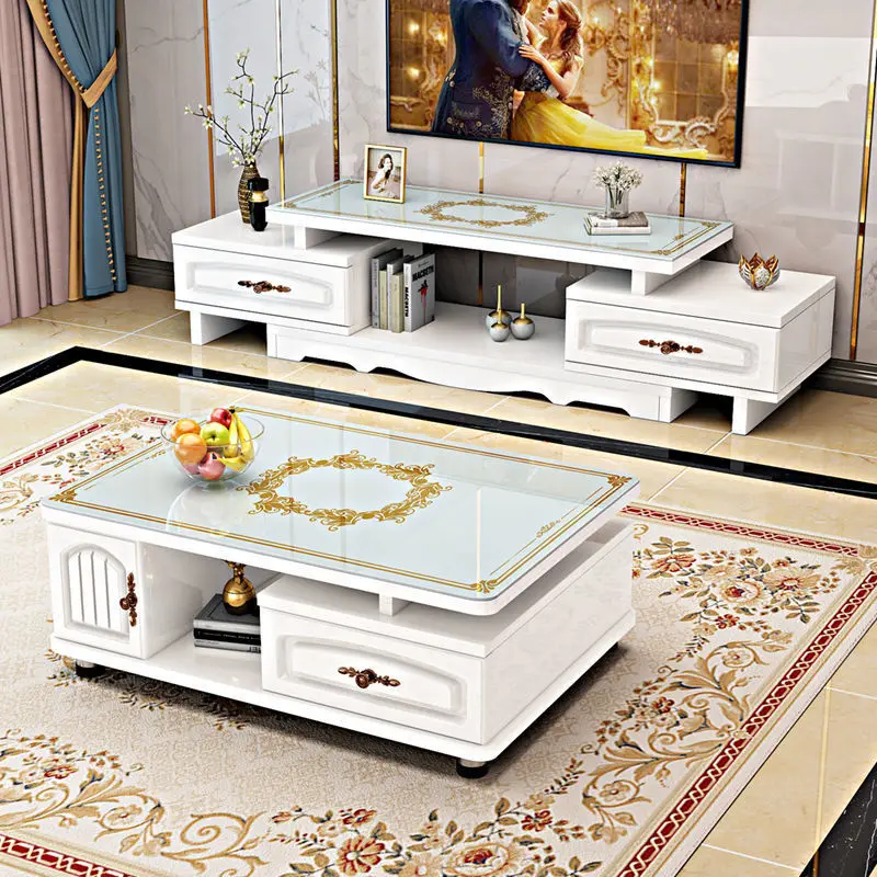

TV cabinet coffee table floor cabinet combination bag coffee table TV living room countertop assembly TV cabinet install